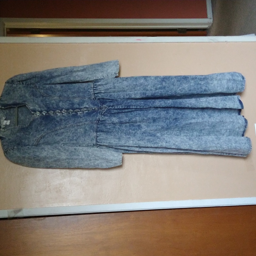To Be Seen maxi acid wash dress size 15/16 vintage